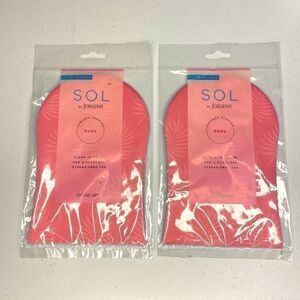 🆕 2 NWT SOL BY JERGENS SUNLESS SUMMER TANNING BODY APPLICATOR MITT